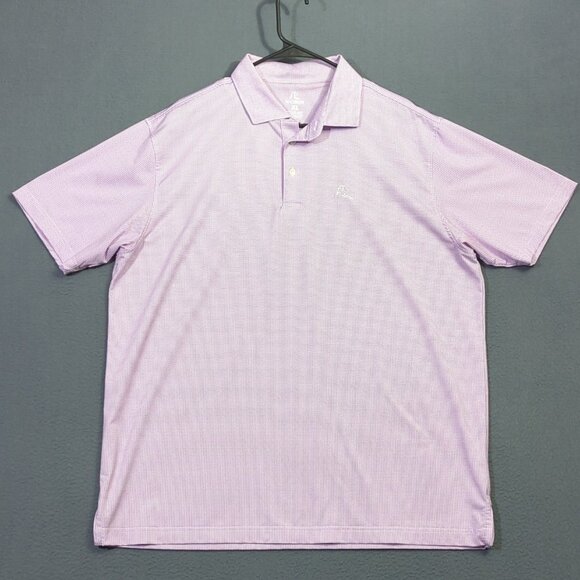 Rhoback Shirt Mens XL Purple Dogstooth Houndstooth Short Sleeve Polo Performance - Picture 2 of 8